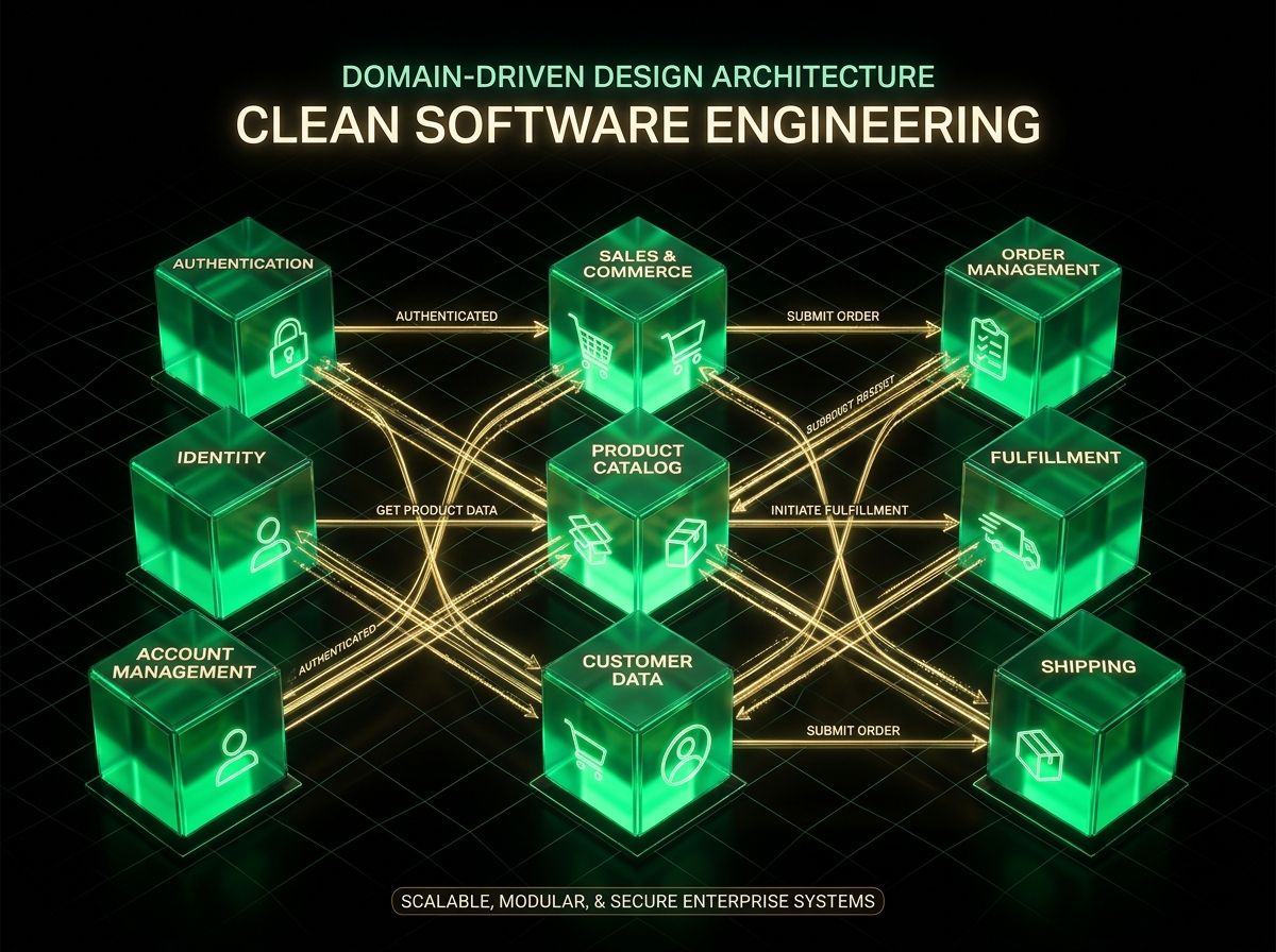 แผนผังการออกแบบสถาปัตยกรรมซอฟต์แวร์ตามหลัก Domain-Driven Design