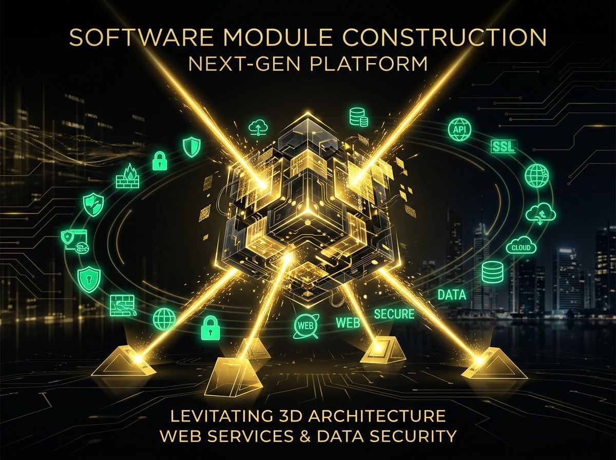 แผนผังสถาปัตยกรรมซอฟต์แวร์ที่แสดงการเชื่อมต่อ AI API เข้ากับระบบธุรกิจแบบสมัยใหม่