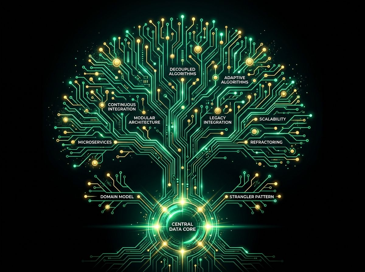 แผนผังเชิงแนวคิด Domain-Driven Design และความเชื่อมโยงของระบบข้อมูล